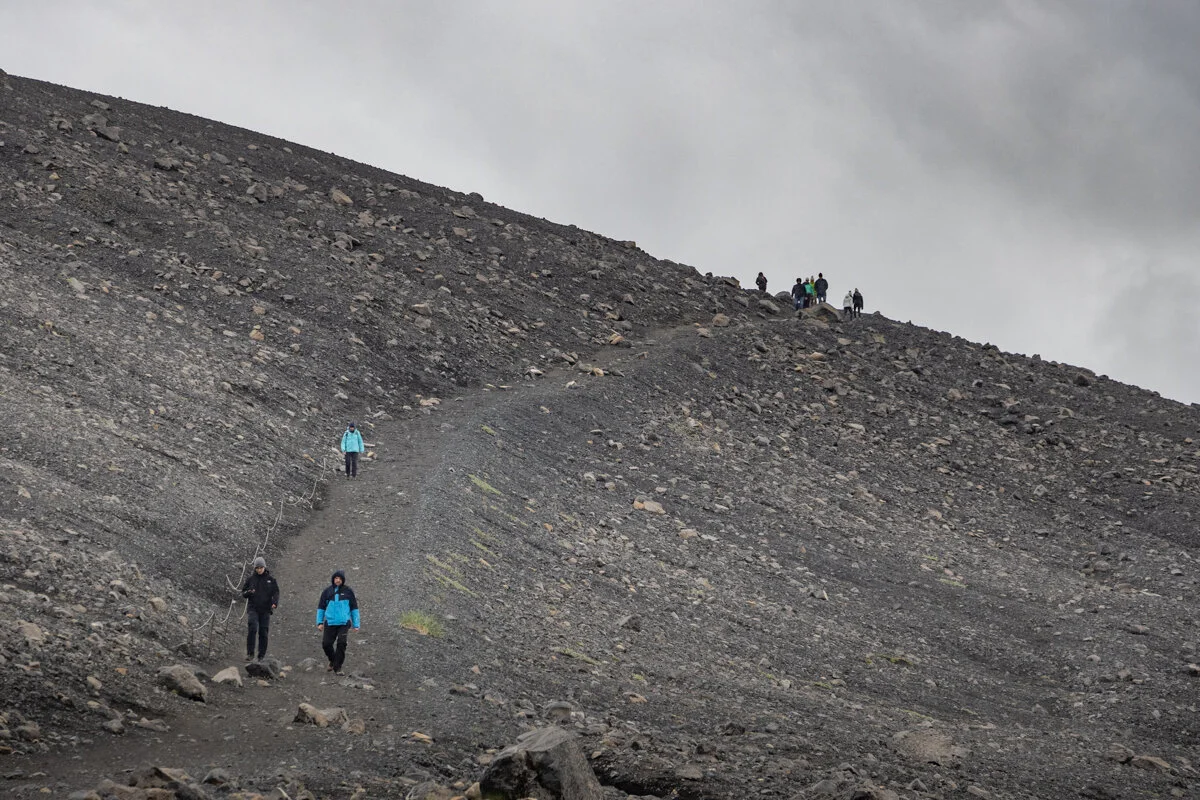 Chemin de randonnée à Hverjall