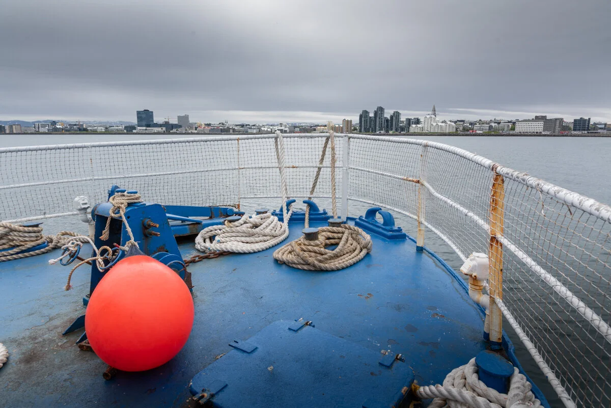 Avant d'un bateau à Reykjavik