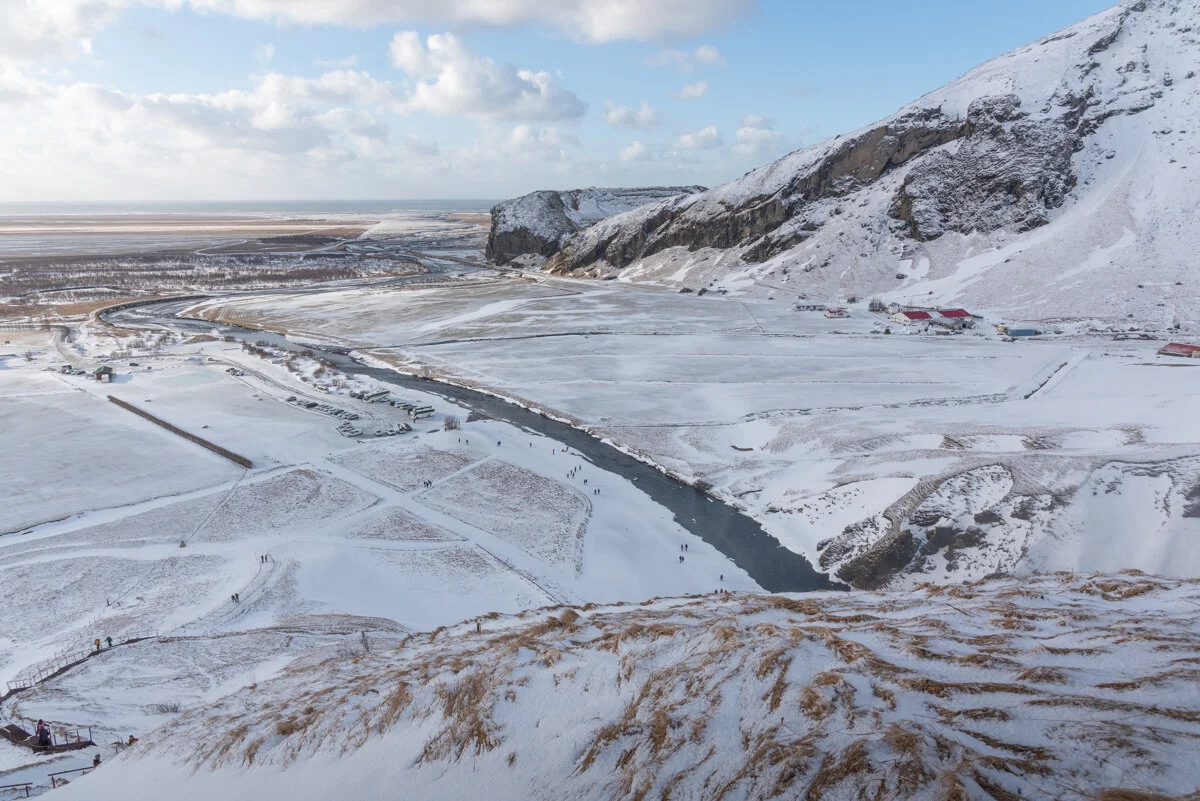 paysage depuis le sommet, sous la neige