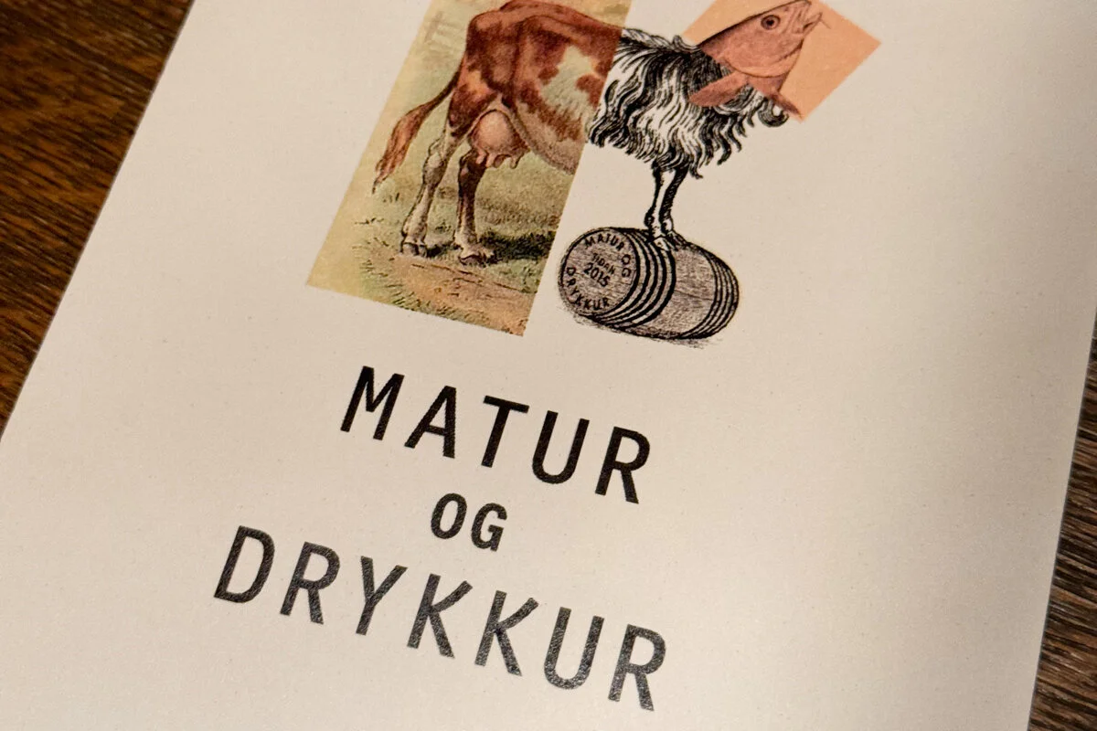 couverture du menu "Matur og Drykkur"