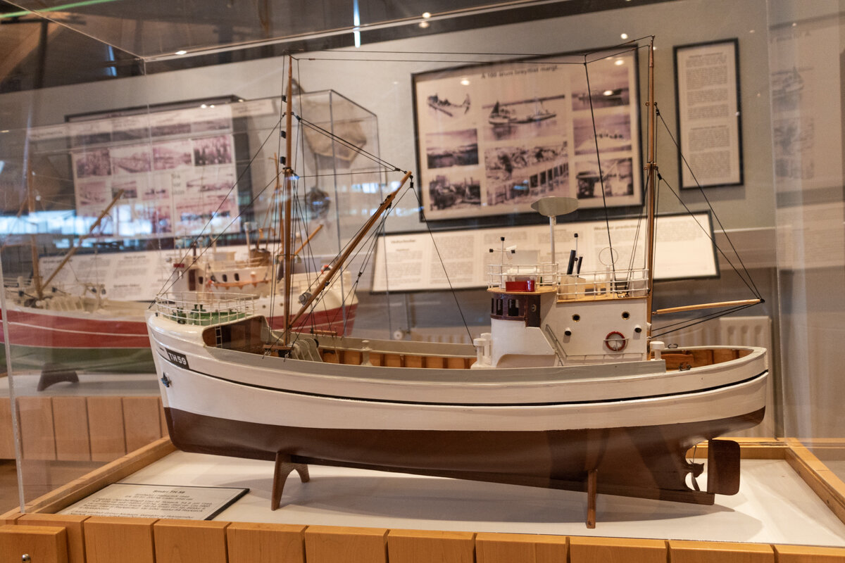 Maquette de bateau dans le musée d'Husavik