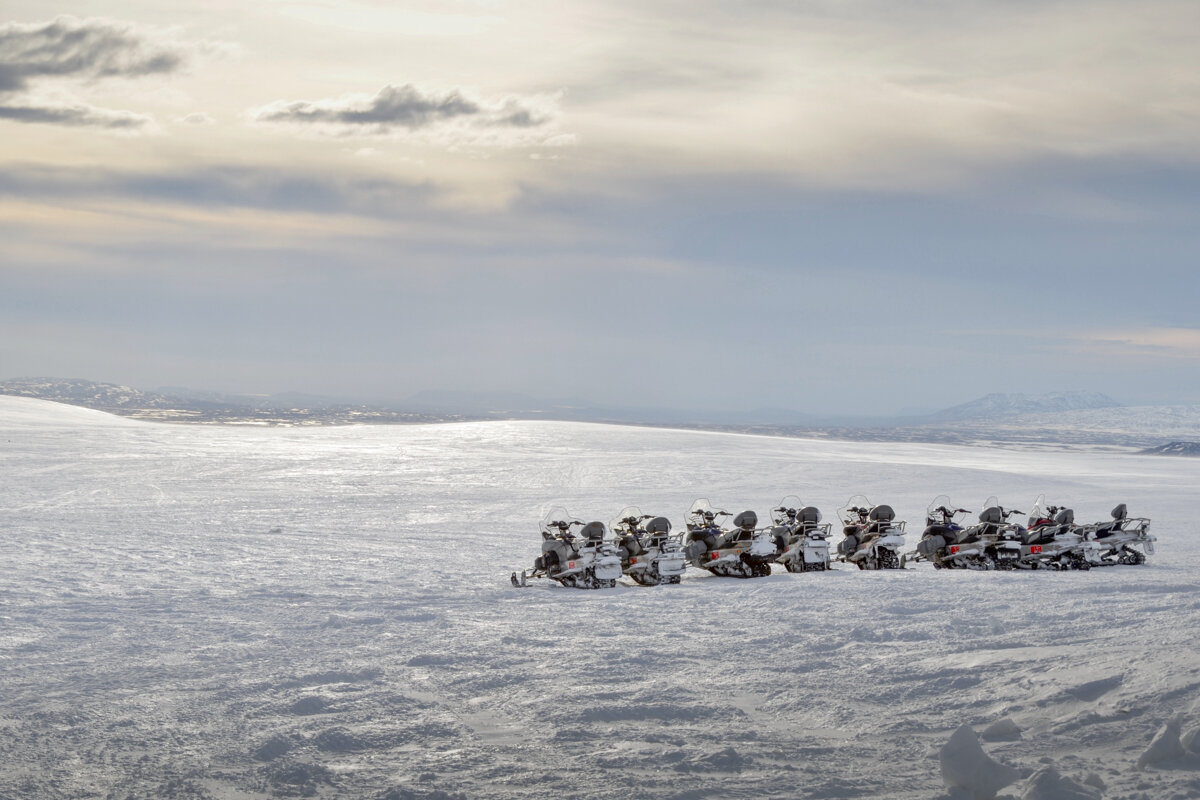 Motoneige à Langjokull en Islande