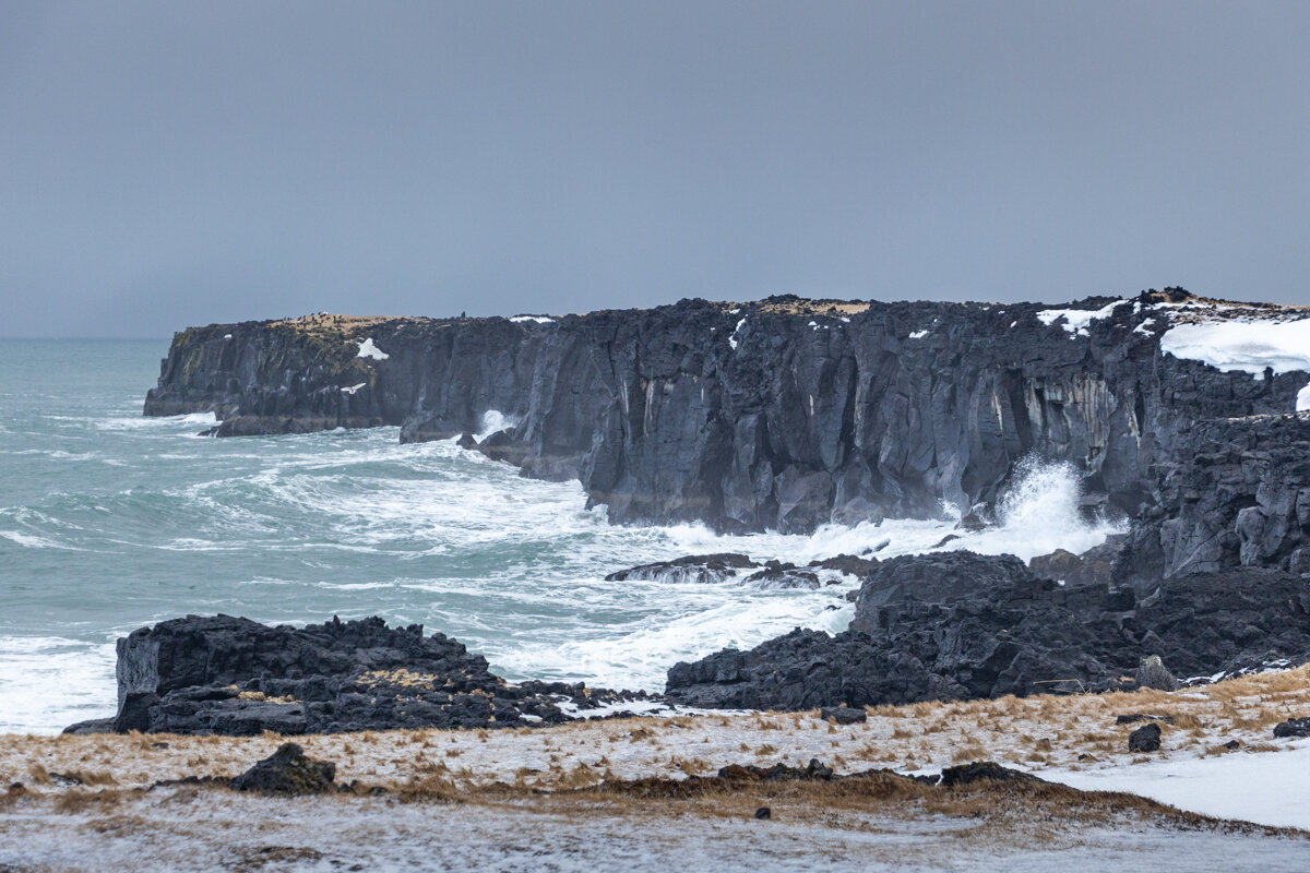 Paysage sur la côte dans la péninsule de Snaefellsnes