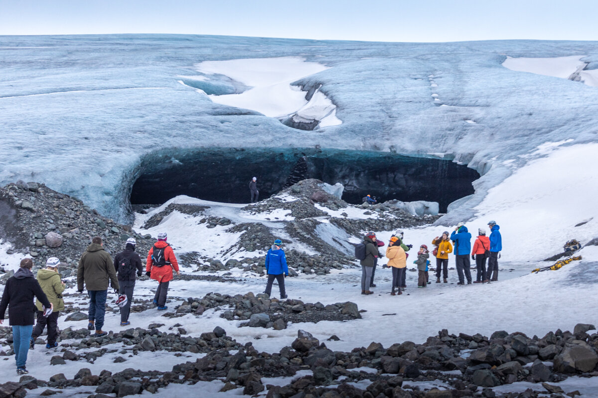 Accès à l'ice cave de Jokulsarlon