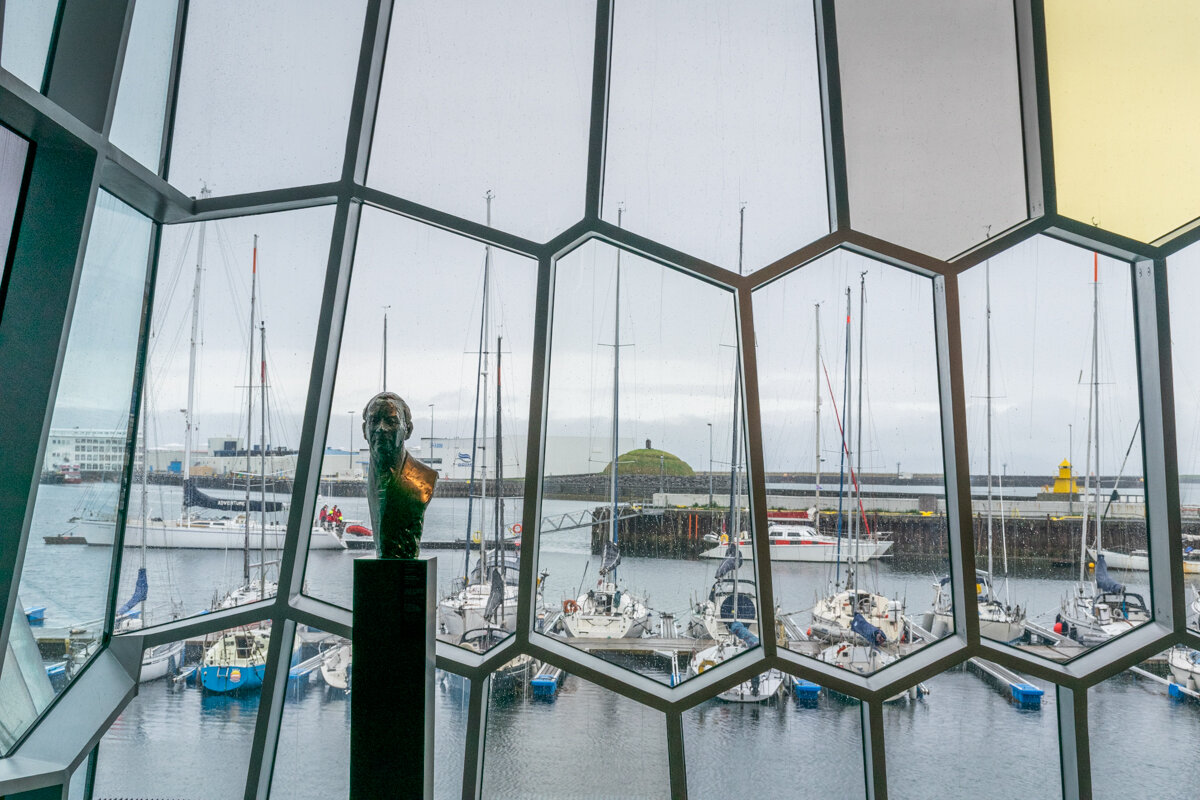 A l'intérieur du Harpa à Reykjavik