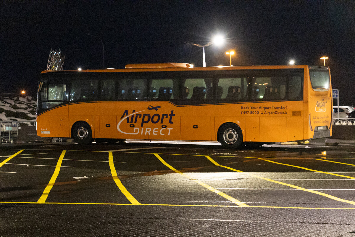 Une navette de l'aéroport de Reykjavik