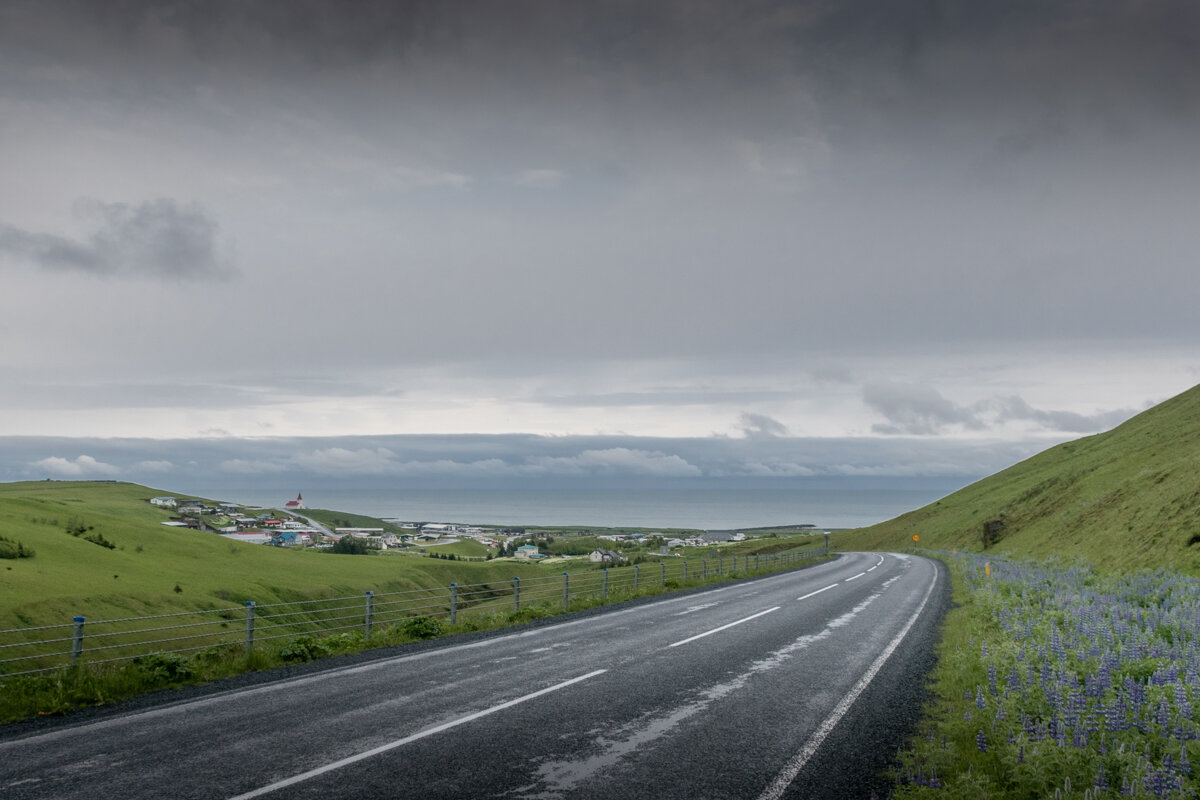 Route d'accès à Vik