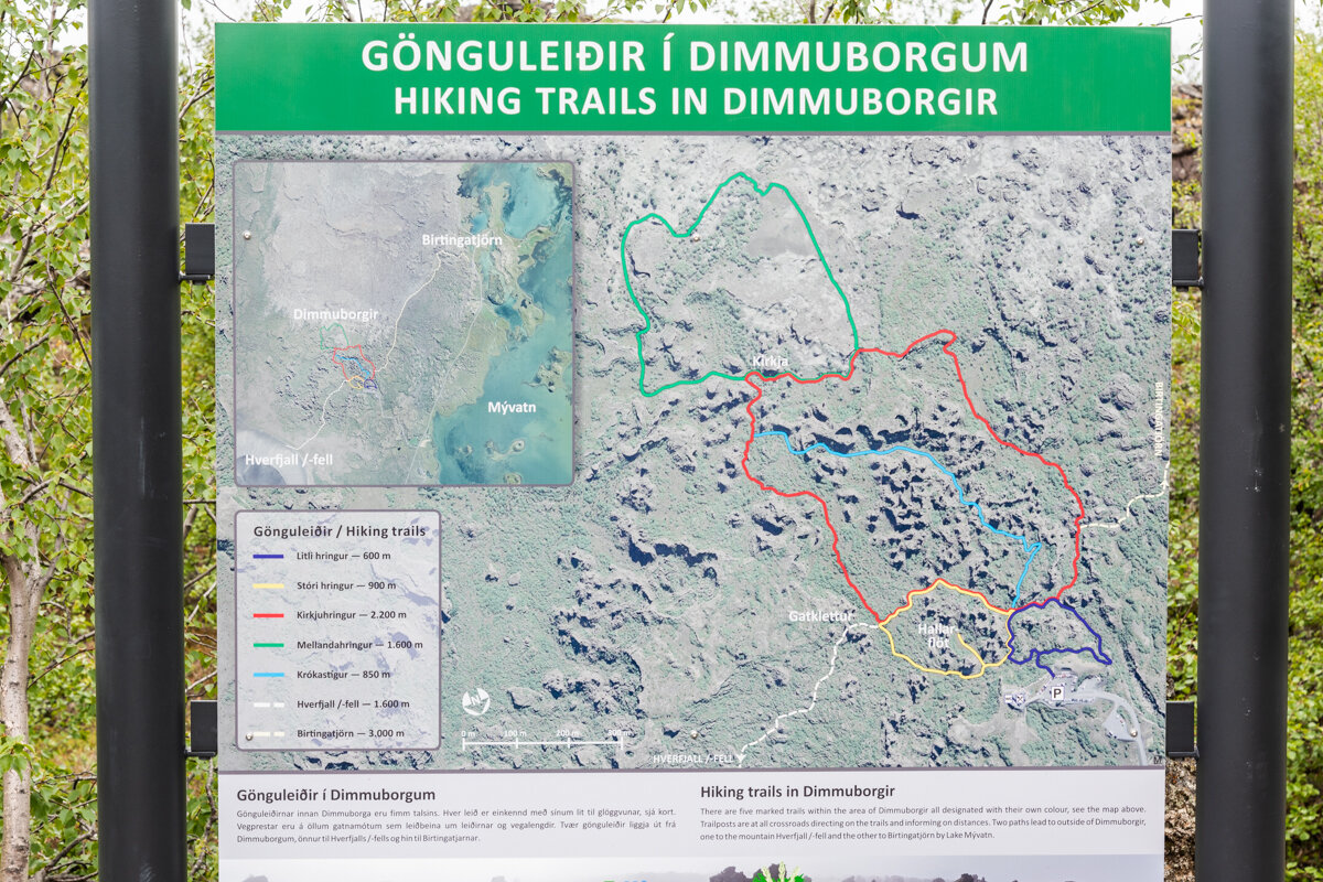 Plan des sentiers de Dimmuborgir