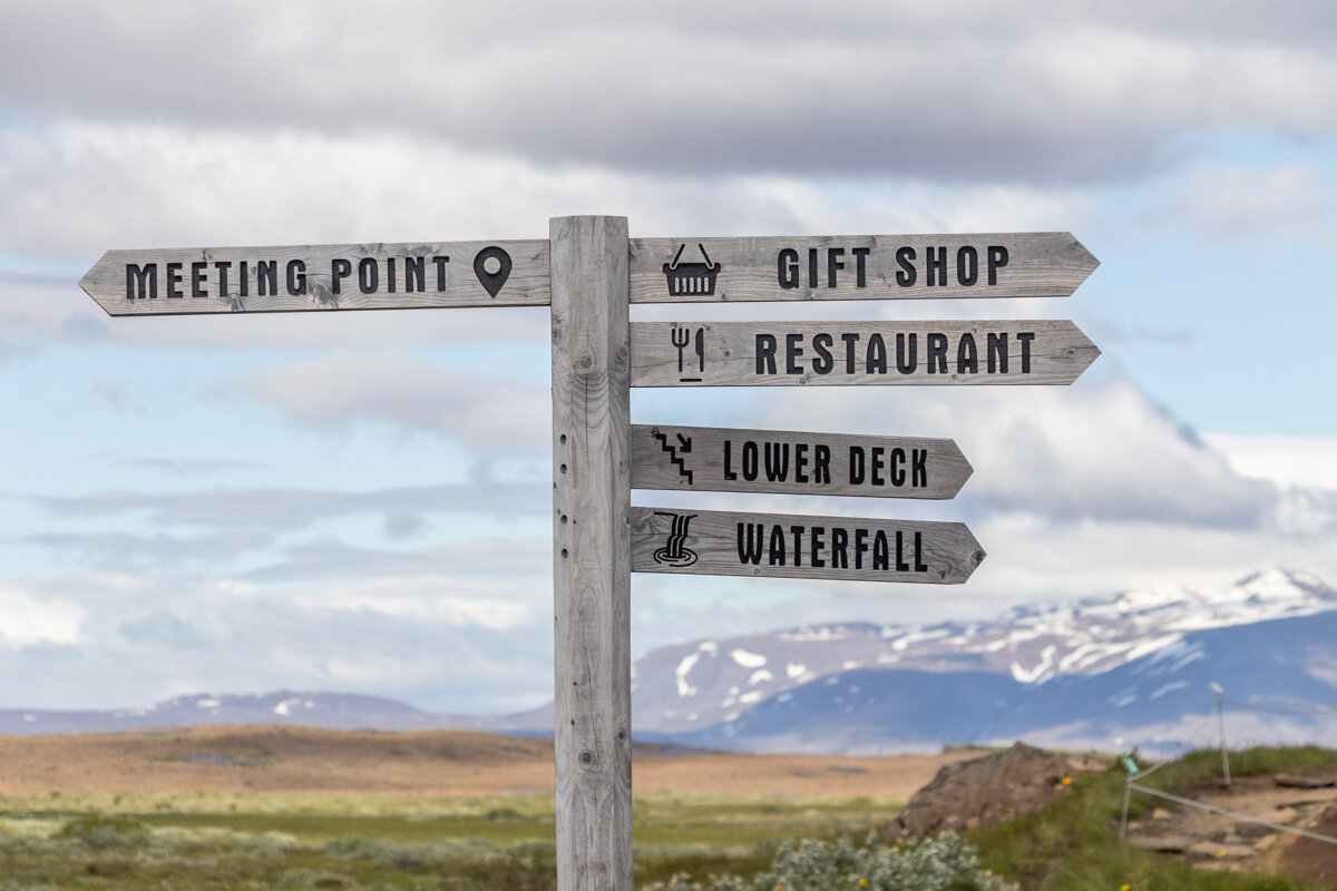 Panneaux à Gullfoss